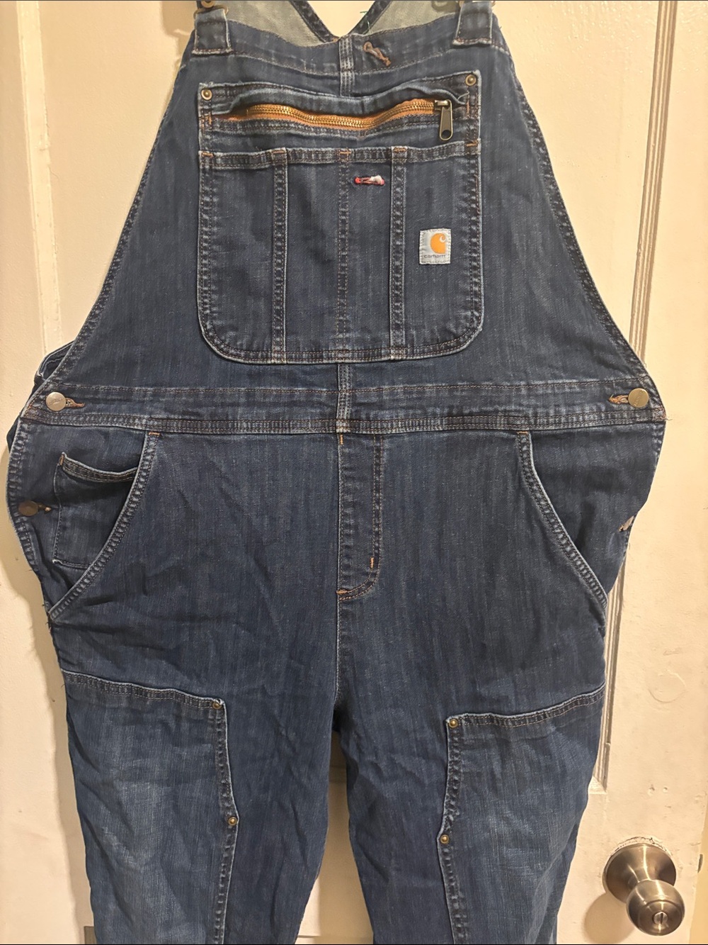 Carhartt Dark Blue Denim Women's Overalls - Picture 5 of 10